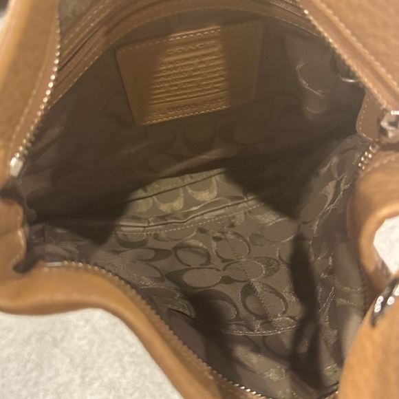 Vintage Y2K Coach Camel Brown Soft Pebble Leather Bag L0693-F03796 - Picture 6 of 15